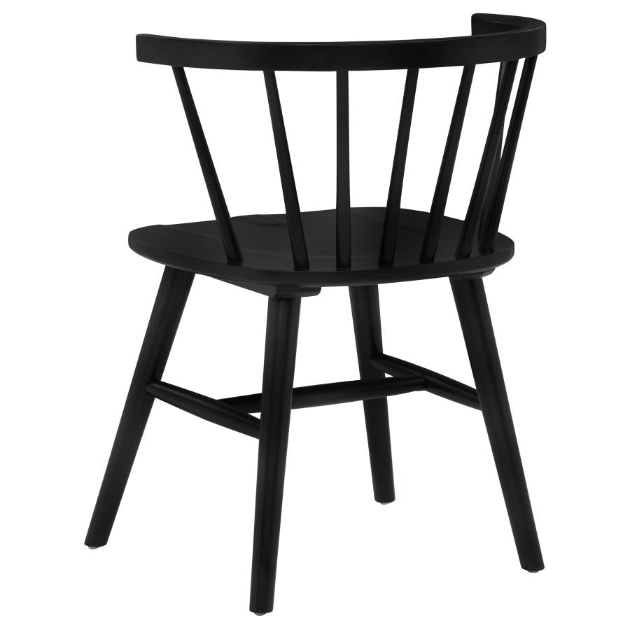Jeffries Windsor Wood Dining Side Chair Black (Set of 2) - 107202BLK