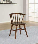 Jeffries Windsor Wood Dining Side Chair Walnut (Set of 2) - 107202WAL