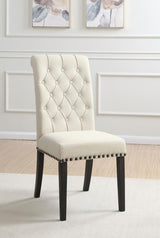 Alana Fabric Upholstered Dining Side Chair Beige (Set of 2) - 107286