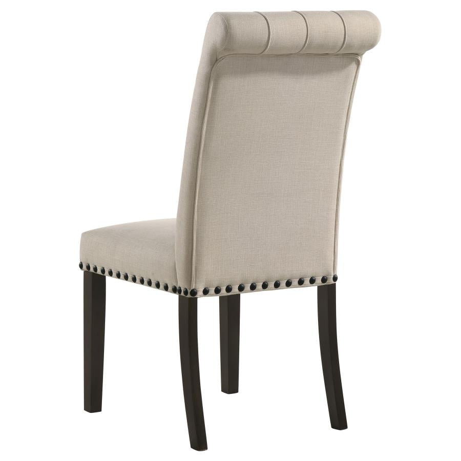 Alana Fabric Upholstered Dining Side Chair Beige (Set of 2) - 107286