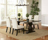 Parkins 5-piece Rectangular Dining Table Set Rustic Espresso - 107411-S5