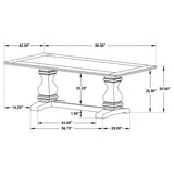 Parkins 5-piece Rectangular Dining Table Set Rustic Espresso - 107411-S5