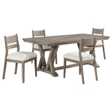 Cornelia 5-piece Rectangular Dining Table Set Coastal Grey - 107441-S5