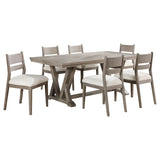 Cornelia 7-piece Rectangular Dining Table Set Coastal Grey - 107441-S7