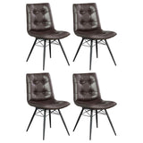 Aiken Upholstered Dining Side Chair Brown (Set of 4) - 107853