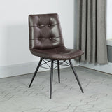 Aiken Upholstered Dining Side Chair Brown (Set of 4) - 107853