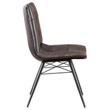 Aiken Upholstered Dining Side Chair Brown (Set of 4) - 107853
