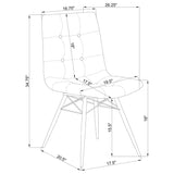 Aiken Upholstered Dining Side Chair Brown (Set of 4) - 107853