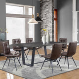 Aiken Upholstered Dining Side Chair Brown (Set of 4) - 107853