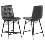 Aiken Upholstered Tufted Counter Chair Charcoal (Set of 2) - 107859
