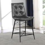 Aiken Upholstered Tufted Counter Chair Charcoal (Set of 2) - 107859