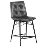 Aiken Upholstered Tufted Counter Chair Charcoal (Set of 2) - 107859