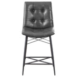 Aiken Upholstered Tufted Counter Chair Charcoal (Set of 2) - 107859