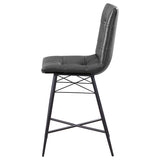 Aiken Upholstered Tufted Counter Chair Charcoal (Set of 2) - 107859