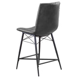Aiken Upholstered Tufted Counter Chair Charcoal (Set of 2) - 107859