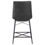Aiken Upholstered Tufted Counter Chair Charcoal (Set of 2) - 107859