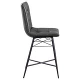 Aiken Upholstered Tufted Counter Chair Charcoal (Set of 2) - 107859