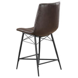 Aiken Upholstered Tufted Counter Chair Brown (Set of 2) - 107860