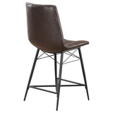 Aiken Upholstered Tufted Counter Chair Brown (Set of 2) - 107860