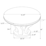 Anchorage Round 51-inch Glass Top Dining Table Chrome - 107891