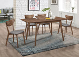 Alfredo 5-piece Butterfly Leaf Dining Set Natural Walnut - 108080-S5