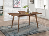 Alfredo 63-inch Extension Leaf Dining Table Natural Walnut - 108080
