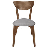 Alfredo Dining Side Chair Grey and Natural Walnut (Set of 2) - 108082