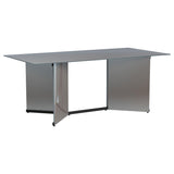 Emery 76-inch Rectangular Mirrored Dining Table Silver - 108091