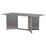 Emery 76-inch Rectangular Mirrored Dining Table Silver - 108091