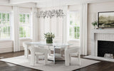 Emery 76-inch Rectangular Mirrored Dining Table Silver - 108091