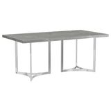 Sterling 72-inch Rectangular Dining Table Grey Faux Marble - 108121