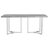 Sterling 72-inch Rectangular Dining Table Grey Faux Marble - 108121