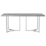 Sterling 72-inch Rectangular Dining Table Grey Faux Marble - 108121