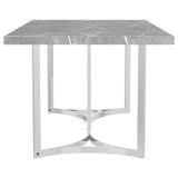 Sterling 72-inch Rectangular Dining Table Grey Faux Marble - 108121