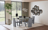 Sterling 72-inch Rectangular Dining Table Grey Faux Marble - 108121