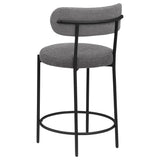 Viola Boucle Upholstered Counter Chair Grey (Set of 2) - 108198