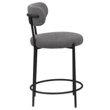 Viola Boucle Upholstered Counter Chair Grey (Set of 2) - 108198