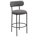 Viola Boucle Upholstered Bar Chair Grey (Set of 2) - 108199