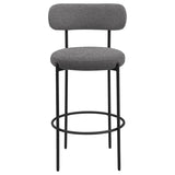 Viola Boucle Upholstered Bar Chair Grey (Set of 2) - 108199