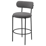 Viola Boucle Upholstered Bar Chair Grey (Set of 2) - 108199