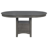 Lavon 5-piece Oval Extension Leaf Dining Set Medium Grey - 108211-S5