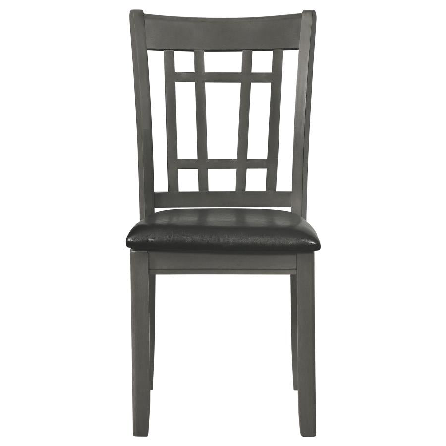 Lavon 5-piece Oval Extension Leaf Dining Set Medium Grey - 108211-S5