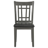 Lavon 5-piece Oval Extension Leaf Dining Set Medium Grey - 108211-S5