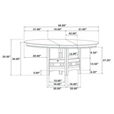 Lavon 5-piece Oval Extension Leaf Dining Set Medium Grey - 108211-S5