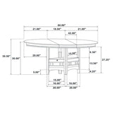 Lavon Oval 60-inch Extension Leaf Dining Table Medium Grey - 108211