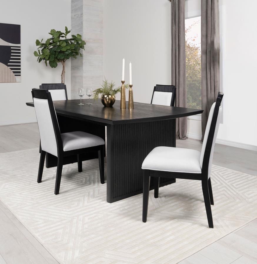 Brookmead 5-piece Extension Leaf Dining Table Set Black - 108231-S5
