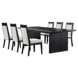 Brookmead 7-piece Extension Leaf Dining Table Set Black - 108231-S7A