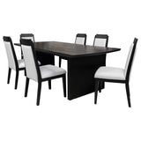 Brookmead 7-piece Extension Leaf Dining Table Set Black - 108231-S7