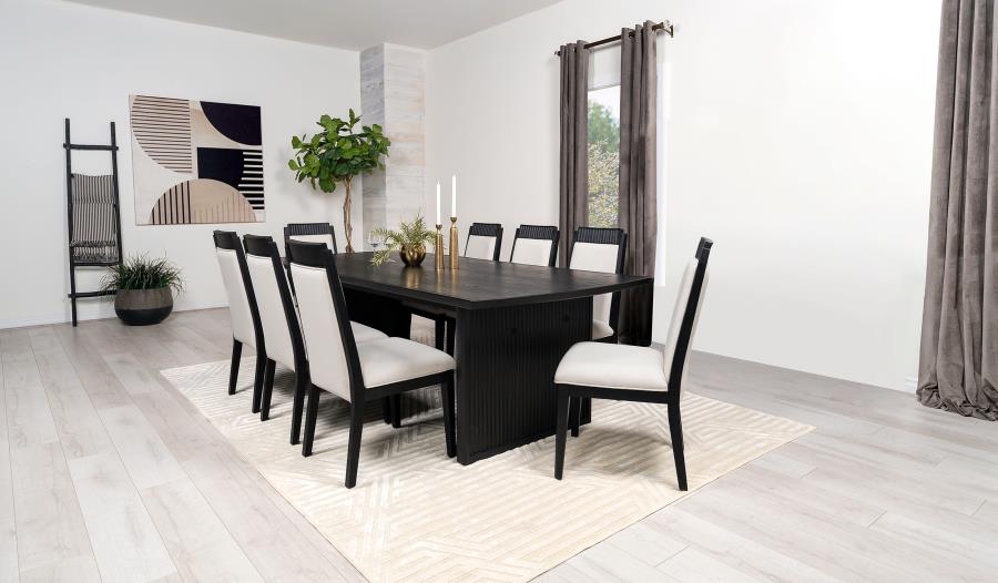 Brookmead 9-piece Extension Leaf Dining Table Set Black - 108231-S9