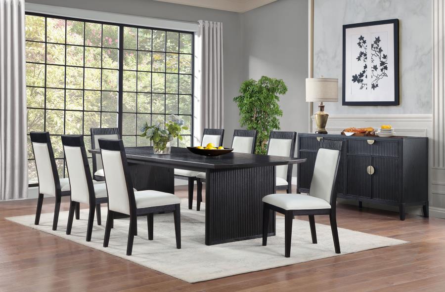 Brookmead Dining Side Chair Ivory and Black (Set of 2) - 108233